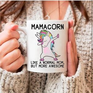 MamaCorn Unicorn Mug 🦄☕️ Great Gift “Like a Normal Mom But More Awesome”